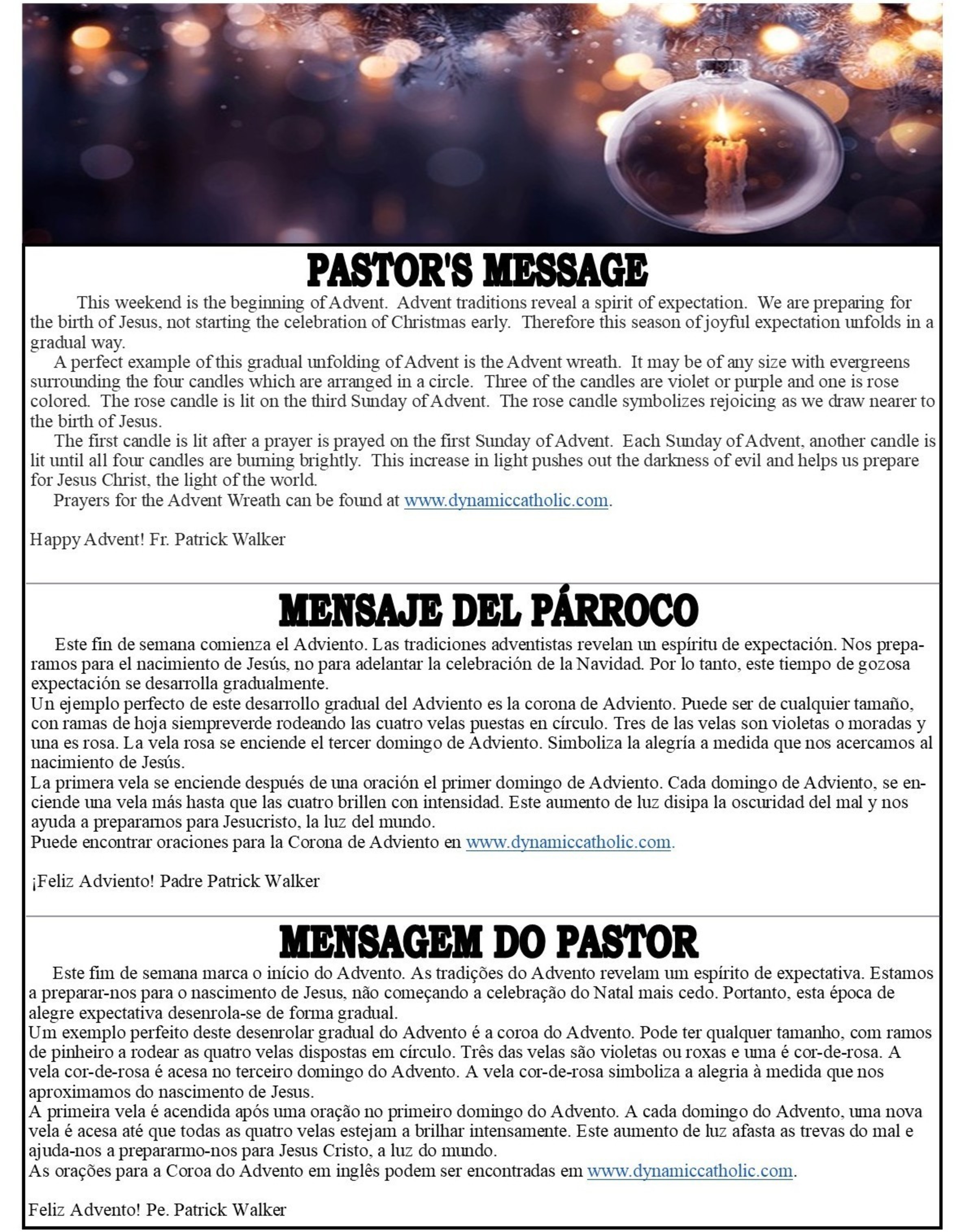 Pastor Message 11 30 2025