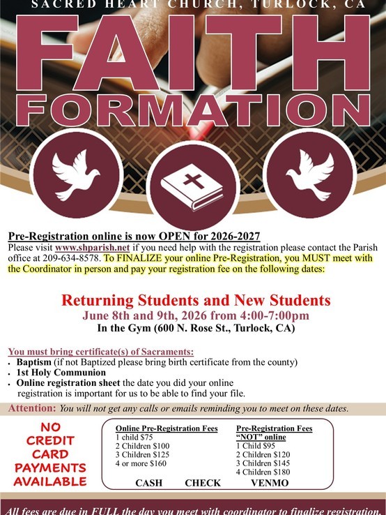2026 Faith Formation June Dates