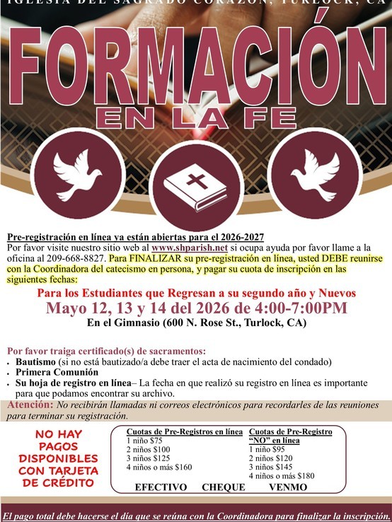 2026 Faith Formation May Spanish