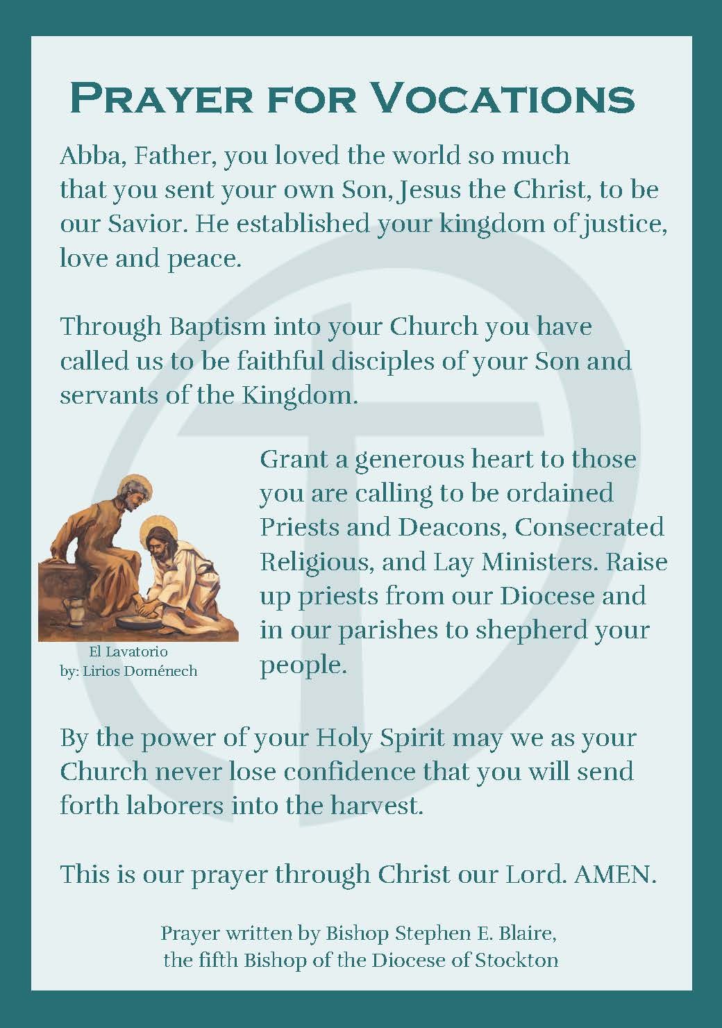 Vocation Prayer Page 1